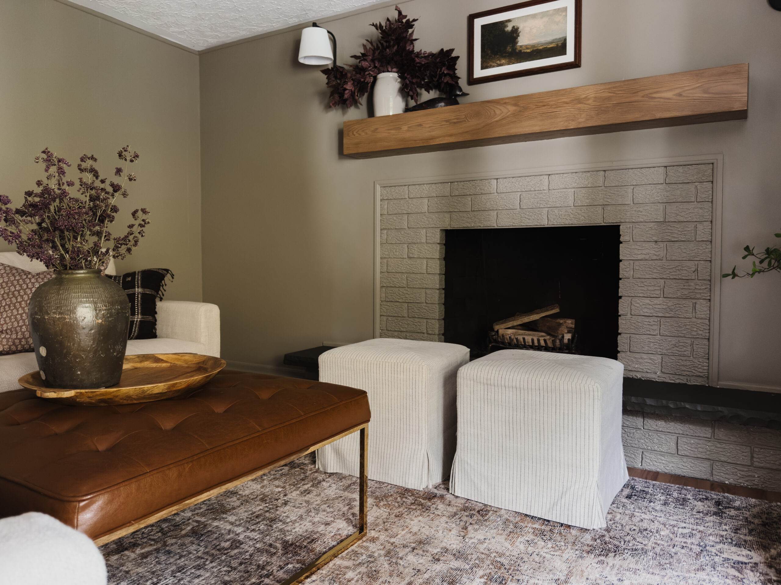 How to Update a 1970’s Brick Fireplace on a Budget (Under $200!)
